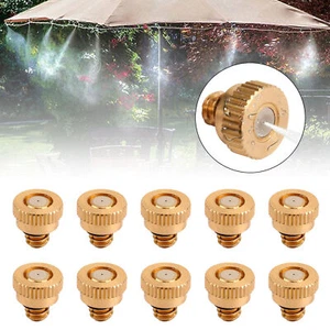 10X Brass Misting Nozzles Water Mister Sprinkle For Cooling System 0.012" 10/24 - Picture 1 of 10