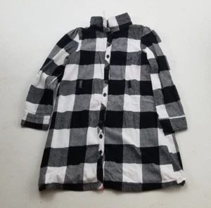 Kinder Gymboree Mädchen kariertes Hemdkleid Größe 8 Knopfleiste Langarm schwarz & weiß - Bild 1 von 4
