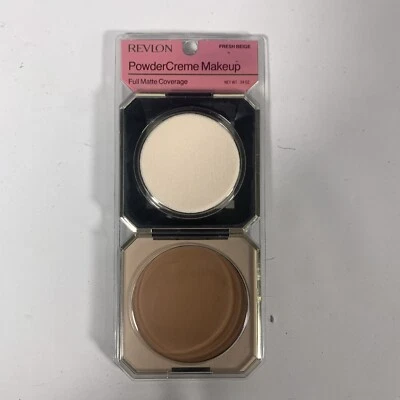 Revlon PowderCreme Makeup Fresh Beige.34 oz Fulle Matte Coverage NOS Sealed - Image 1 of 4