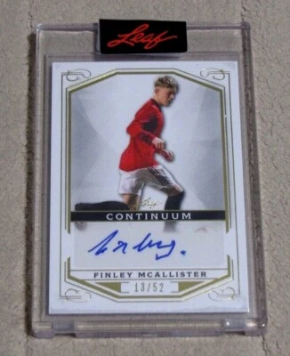 2022 Leaf Continuum Finley McAllster Autograph Auto Serial # 13/52 - U18 Man Utd - Image 1 of 3