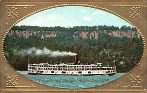 Palisades And Steamer Homer Ramsdell Steamboat Antique Postcard 1909 - Picture 1 of 2
