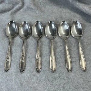 6 Vintage (Williams No. 9) Sopa ovalada / cucharadas plato de plata, William Bros - Imagen 1 de 15