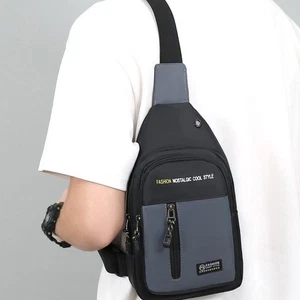 Multifunctional Shoulder Crossbody Bag Large Capacity Sports Waist Bag Male - Picture 1 of 12