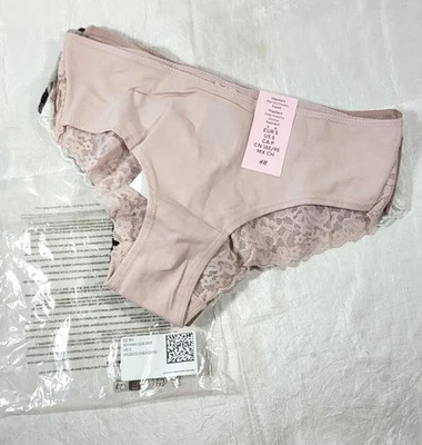 Paquete de 5 bragas de encaje hipster descaradas de tiro medio de algodón orgánico H&M para mujer - pequeñas Foto 1 de 4