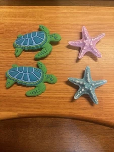 Charms per borsa tartaruga marina e stelle marine, 4x, lunghezza 3 pollici, ciondoli per borsa da spiaggia - Foto 1 di 1