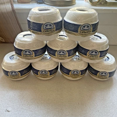DMC Crochet 100% Cotton White BLANC No 20 Cebelia Lot 141430 50g Thread Spool - Image 1 of 4