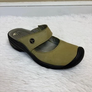 Keen Women's Saratoga Slip-On Mary Jane Comfort Clog Tan Suede Size 8 - Picture 1 of 9