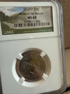 2019 P Frank Chiesa Fiume del No Ritorno NP Quarto Moneta 25 Centesimi NGC MS 68 - Foto 1 di 5