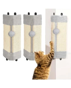 3 Pack Cat Wall Corner Scratcher for Indoor Cats Walls Mounted Sisal Scratch ... - Picture 1 of 7