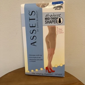 Assets by Spanx Damen Farbe Nude Größe 4 Hi-Waist Mid Thigh Shaper - Bild 1 von 3