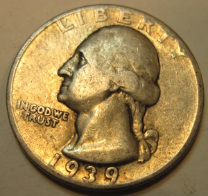 1939 D * DENVER * Silver WASHINGTON QUARTER * As Seen *USA FREE SHIP Only Please - Picture 1 of 2