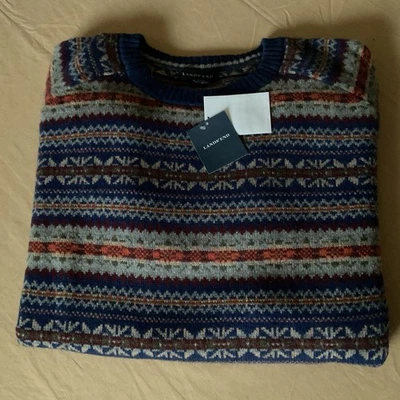 LAND’S END Fair Isle Nordic Holiday Ski Merino Wool and Baumwolle Sweater XXL - Image 1 of 4