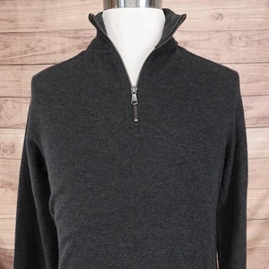 Banana Republic Sweater Mens Small Waffle 1/4 Zip Pullover Cotton Blend - Picture 1 of 14