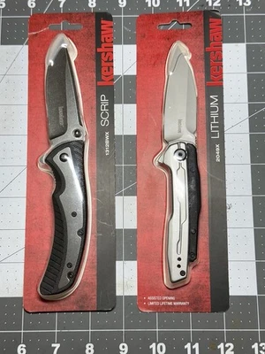 Paquete de 2 Kershaw - Scrip Drop Point A/O 1312BWX y litio inverso tanto A/O 2049X Foto 1 de 4