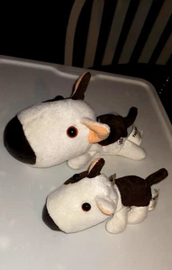 2 Vintage THE DOG Small Plush Dogs 4 1/2" & 6" BULL TERRIER Dogs 2002 - Picture 1 of 2