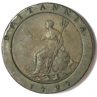 1797 Great Britain Penny Large Cartwheel KM# 618 - Image 1 of 2