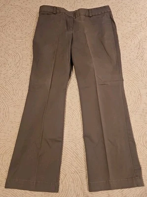 Calça Ann Taylor LOFT Original Feminina 10P Carreira Bootcut Cinza Chino #2 - Imagem 1 de 4