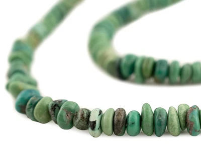 Green Turquoise Chip Beads 3x6mm Chips Gemstone 16 Inch Strand - Image 1 of 4