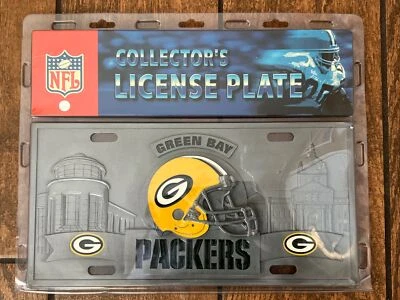 Nueva matrícula de coleccionista NFL Green Bay Packers resistente y detallada 3D Foto 1 de 4