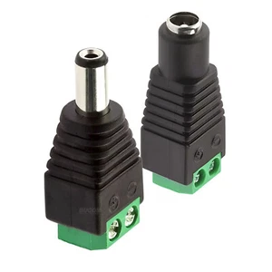 12V DC Stecker und Buchse 5,5 mm x 2,1 mm Adapter für CCTV-Kamera und andere - Bild 1 von 5