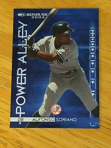 2004 Donruss Power Alley Blue /1000 Alfonso Soriano #PA7 New York Yankees