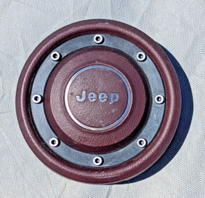 Jeep Horn Button Cherokee Wrangler Yj Comanche 1984-1996 de colección granate Foto 1 de 3