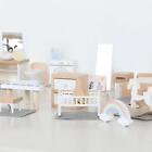 Mini Dollhouse Simulated Furniture Decoration Set &Chairs Accessories Wooden Toy