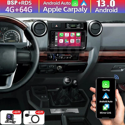 7'' CarPlay Android13 Car Stereo Radio GPS For Toyota Land Cruiser 79 1983-2006 - Image 1 of 4