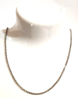 sterling silver 925 chain necklace 17 3/4 inches - Imagem 1 de 4