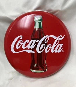 Coca Cola Metal Round Sign 12 Inches Diameter 2010 - Picture 1 of 2