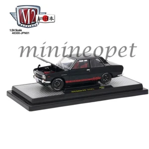 M2 MACHINES 40300 JPN01 AUTO JAPAN 1970 DATSUN 510 1/24 DIECAST MODEL CAR BLACK - Picture 1 of 1