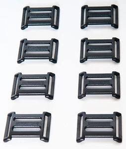 Tri Glide Slide Sternum Cross Webbing Strap 4 Way 1" Inch Polypropylene 8 Pieces - Picture 1 of 4