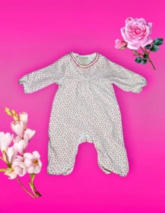 KATE SPADE Hot Pink White POLKA DOT One Piece FOOTLESS Pajamas Baby Girl 3 Month - Picture 1 of 7
