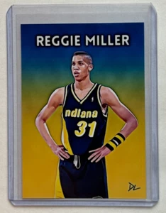 Tarjeta coleccionable Reggie Miller edición limitada firmada por artista "Indiana Pacers" 1/10 - Imagen 1 de 2