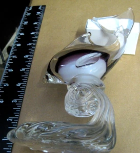 Leaping Dolphin Handblown 8"x 4" Sculpture Murano Style Beautiful! - Picture 1 of 4