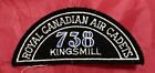Patch épaule Royal Canadian Air Cadets 738 Kingsmill