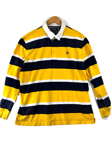 Ralph Lauren Chaps Men’s Size XL  Long Sleeve Yellow Black Polo Shirt