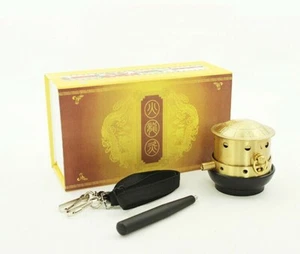 Pure Copper Dragon Tank Therapy Tool Moxa Roll Burner Moxibustion 纯铜火龙灸艾灸工具 - Picture 1 of 10