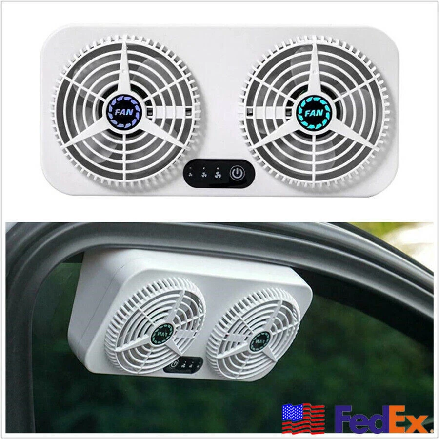 Ventilador de escape de humo de circulación de aire de refrigeración carga USB de doble uso para automóvil SUV Home EE. UU. Foto 1 de 4