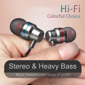 Wired earbuds noise cancelling stereo earphones heavy bass sound sport headse_b$ - Picture 1 of 14