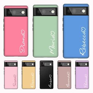 Personalised Heart Case For Google Pixel 9 7 Pro 6 6A 4A 8A Silicone Phone Cover - Picture 1 of 81