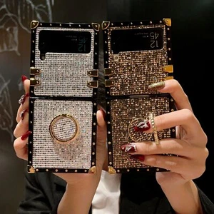 Funda con soporte de anillo para Samsung Galaxy Z abatible 6 5 4/3 a prueba de golpes brillante cubierta - Imagen 1 de 16