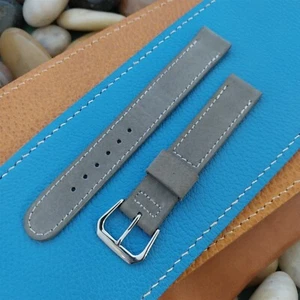 Vintage 5/8" Gray Suede Leather nos Unused Classic 1950s Watch Band - Picture 1 of 5