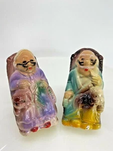 Agitadores de sal y pimienta vintage abuela abuelo pa ma molde de plástico para soplar de Hong Kong - Imagen 1 de 10