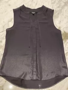 Simply Vera Wang Tunic Tank Blouse Women's Size Small Grey Ombre Shimmer Button - Picture 1 of 8