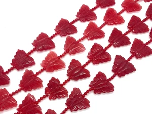 Butterfly RED JADE Stone Carved 36x27mm 10 Pieces with 45 Round 4mm - Picture 1 of 3