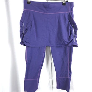 Athleta Womens Small Purple Contender 2 in 1 Skirt Leggings Cropped Skort - Picture 1 of 9