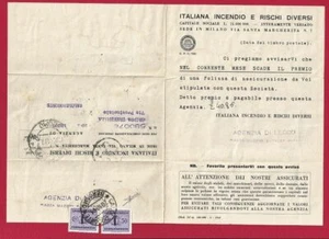 1944 RSI - Segnatasse n. 66 coppia su avviso assicurativo, Firma Sorani, Usati - Picture 1 of 1