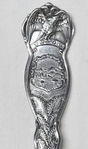 Vintage OHIO Silver Collectible State Souvenir SPOON Wm Rogers & Son AA w/ Eagle - Picture 1 of 6