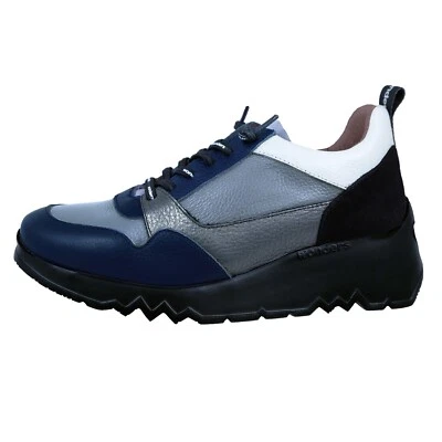 Wonders Suki: Zapatos Informales Mujer Azul Piel Cuña Ligero E-6730 - Imagen 1 de 4